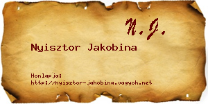Nyisztor Jakobina névjegykártya